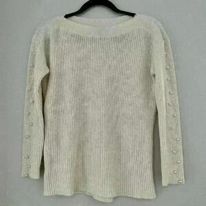 Ann Taylor pearl white sweater